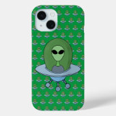 Alien in seinem kleinen Raumschiff Case-Mate iPhone Hülle (Rückseite)