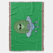 Alien in seinem kleinen Raumschiff Decke (Vorderseite Vertikal)