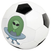 Alien in seinem kleinen Raumschiff Fußball (Dreiviertel)