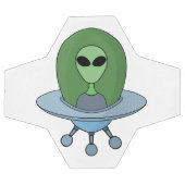 Alien in seinem kleinen Raumschiff Fußball (Flach)