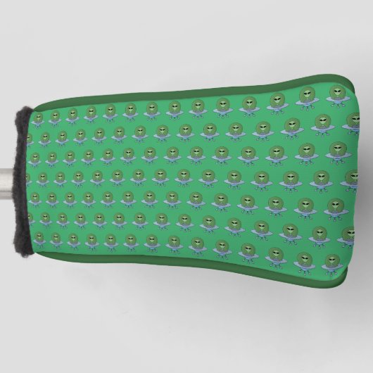 Alien in seinem kleinen Raumschiff Golf Headcover (Vorderseite)