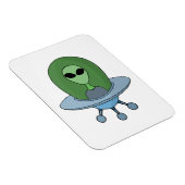 Alien in seinem kleinen Raumschiff Magnet (Rechte Seite)