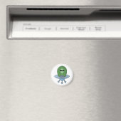 Alien in seinem kleinen Raumschiff Magnet (In Situ (Geschirrspüler))