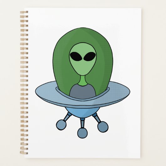 Alien in seinem kleinen Raumschiff Planer (Vorderseite)