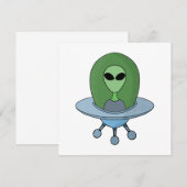 Alien in seinem kleinen Raumschiff Save The Date (Vorne/Hinten)