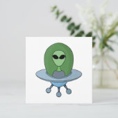 Alien in seinem kleinen Raumschiff Save The Date (Stehend Vorderseite)