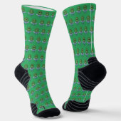 Alien in seinem kleinen Raumschiff Socken (Gewinkelt)