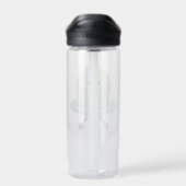 Alien in seinem kleinen Raumschiff Trinkflasche (Rückseite)