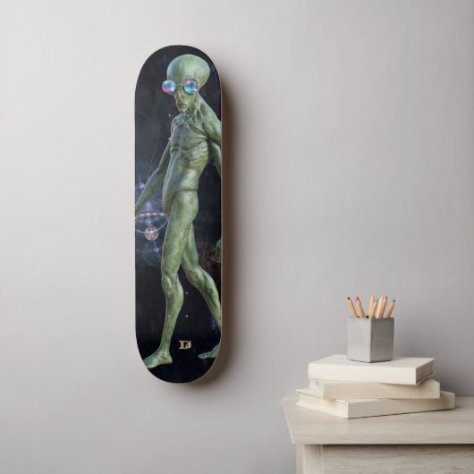 Alien in Sonnenbrillen D-Markenbezeichnung Skateboard (Wandkunst)