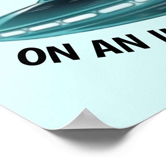 Alien in UFO Poster (Ecke)