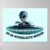 Alien in UFO Poster (Vorne)