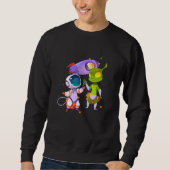 Alien Inking Astronaut Tattoo Sweatshirt (Vorderseite)