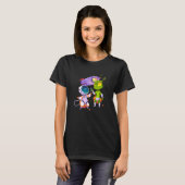 Alien Inking Astronaut Tattoo T-Shirt (Vorne ganz)
