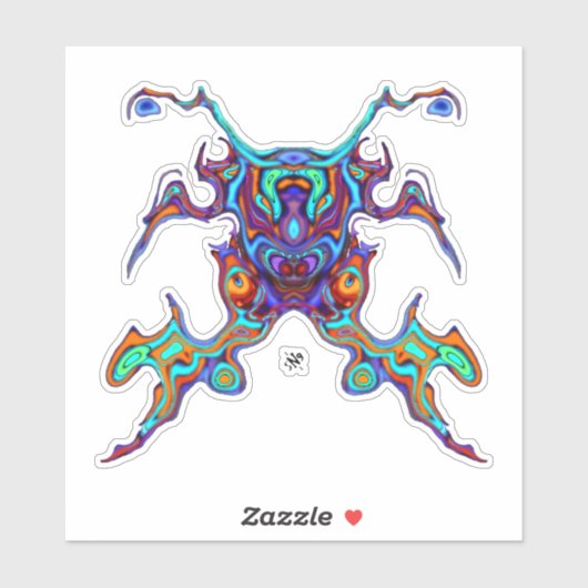 Alien insectoid v1 aufkleber (Blatt)