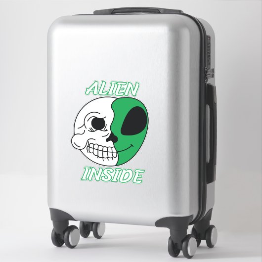 Alien Inside Aufkleber (Koffer)