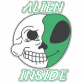 Alien Inside Aufkleber (Vorderseite)