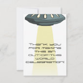 Alien Invader Flat Dankeschön Karte (Rückseite)