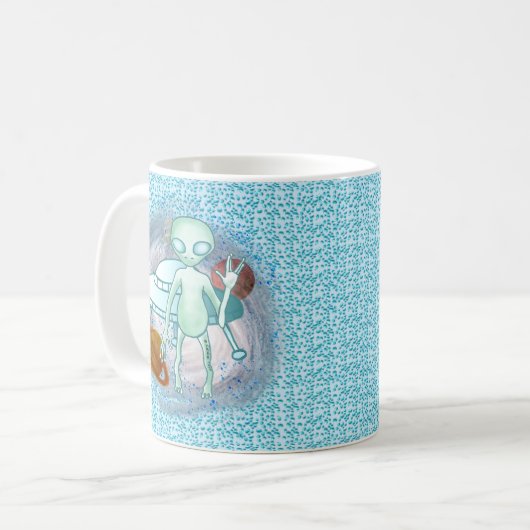 Alien Invader Tasse (Vorderseite Links)