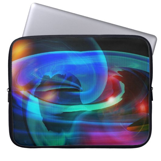 Alien Invasion Abstrakt Laptop Sleeve (Vorderseite)