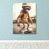 Alien Invasion auf Rädern Leinwanddruck (Insitu (Holzboden))