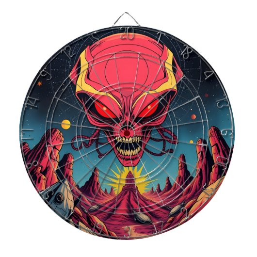 Alien Invasion Dartscheibe (vorne)
