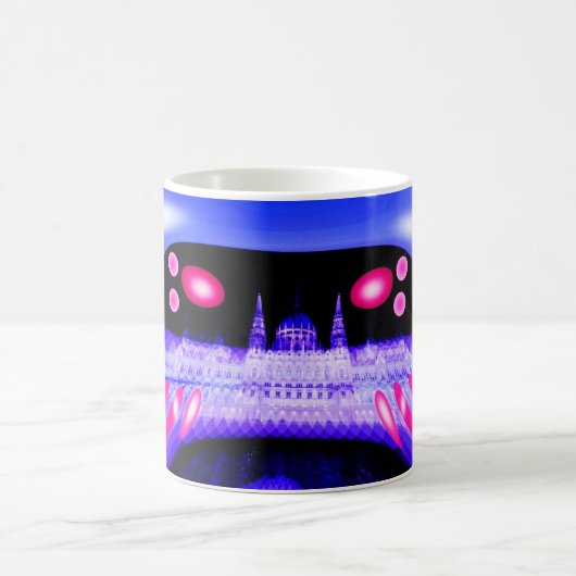 Alien invasion Funky Art Kaffeetasse (Mittel)