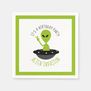 Alien Invasion, Geburtstag Serviette