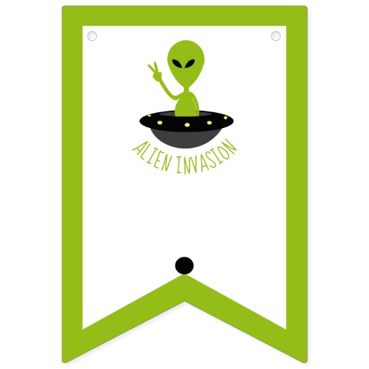 Alien Invasion, Geburtstag Wimpelkette (Erste Fahne)