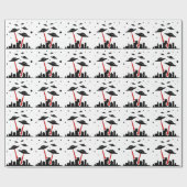 Alien-Invasion Geschenkpapier (Flach)