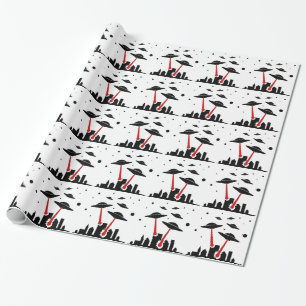 Alien-Invasion Geschenkpapier