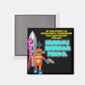 Alien Invasion: Klaatu Barata Nikto Magnet (Vorderseite/Rückseite)