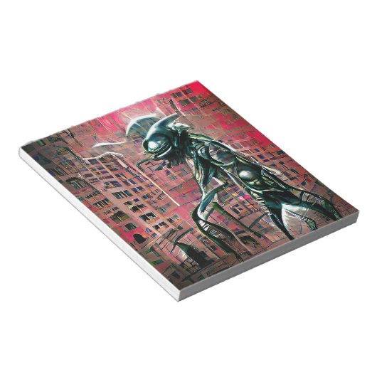 Alien Invasion Notizblock (angewinkelt)