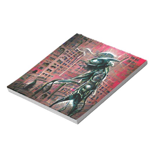 Alien Invasion Notizblock (Rotiert)