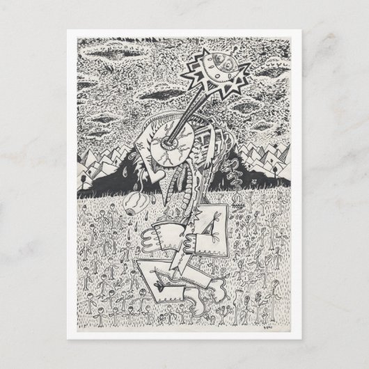 Alien Invasion oder, The Seeding, von Brian Benson Postkarte (Vorderseite)