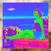 Alien Invasion Pop Art Window Cloning Fensteraufkleber (Blatt 2)