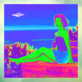 Alien Invasion Pop Art Window Cloning Fensteraufkleber (Blatt 3)
