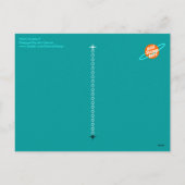 Alien Invasion - Roboter Feiertagspostkarte (Rückseite)