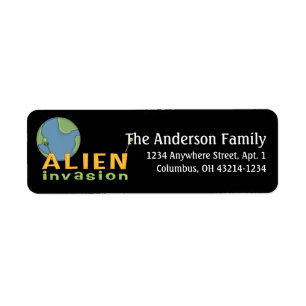 Alien Invasion Space Theme Rücksendeadresse