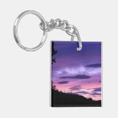 Alien Invasion Sunset Schlüsselanhänger (Vorderseite links)