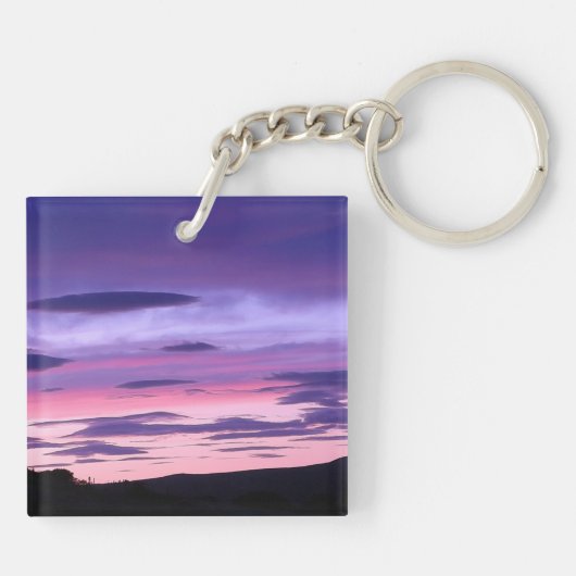 Alien Invasion Sunset Schlüsselanhänger (Rückseite)