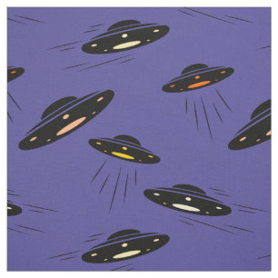 Alien Invasion UFO gedruckt Stoff