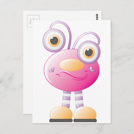 Alien Invasion von Mädchen 1 Postkarte (Vorne/Hinten)