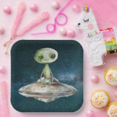 Alien Invasion Weltraum Geburtstag Pappteller (Party)