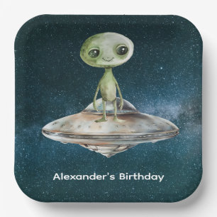 Alien Invasion Weltraum Geburtstag Pappteller