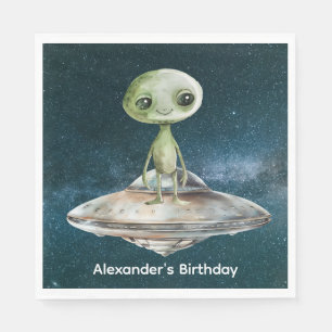 Alien Invasion Weltraum Geburtstag Serviette