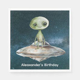 Alien Invasion Weltraum Geburtstag Serviette