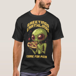 Alien isst Pizza T-Shirt