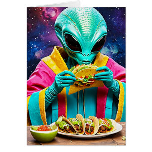 Alien isst Tacos zu allen Anlässen