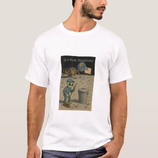 Alien Janitor räuspert das Schlamassel der Tourist T-Shirt