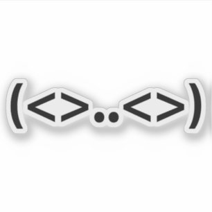 ALIEN Japanisch Emoticon Aufkleber